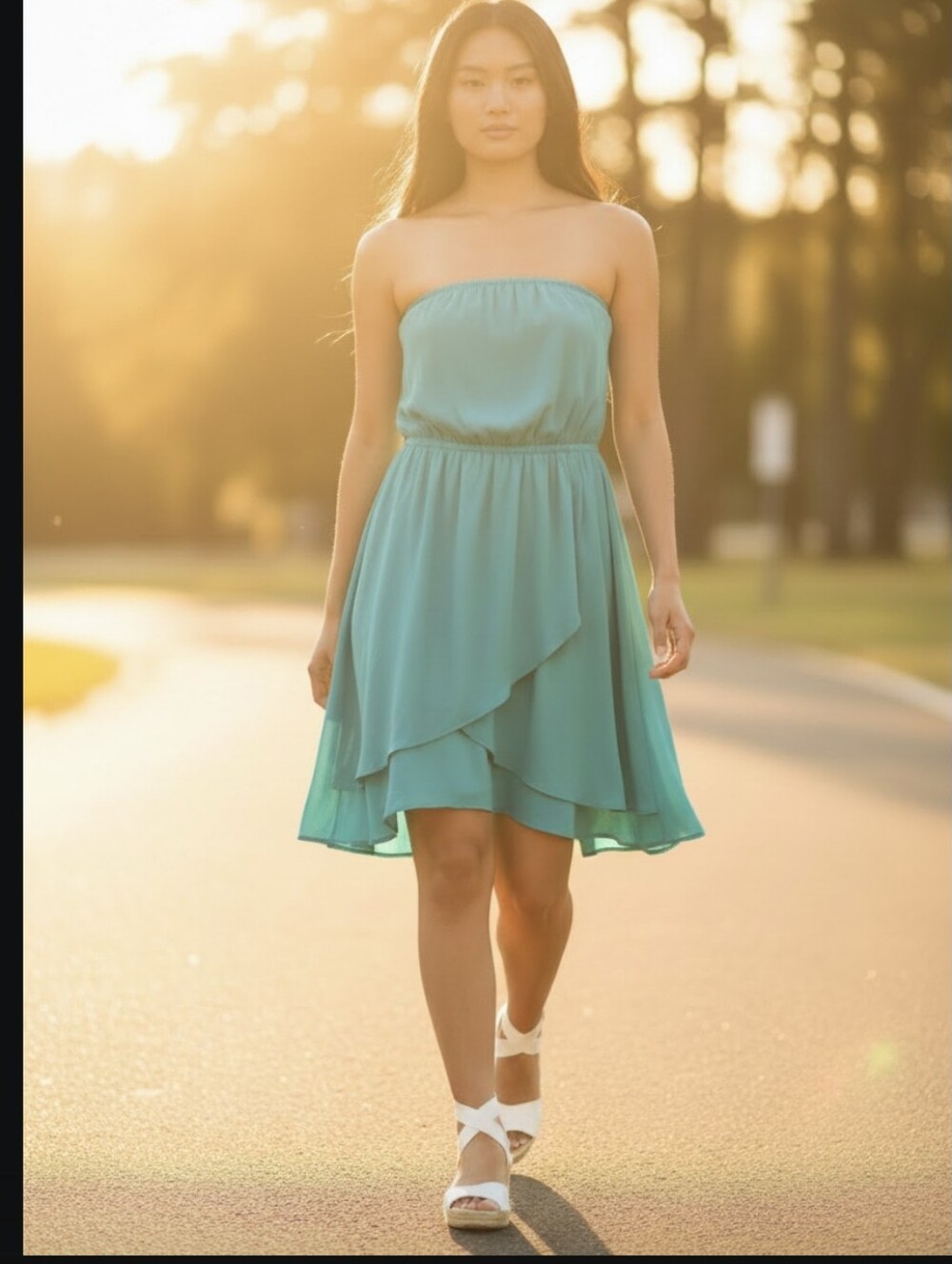 Express aqua dress